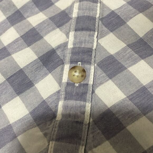 Anthropologie Saylor hadleigh gingham button blue plaid sweetheart mini dress - Picture 11 of 12